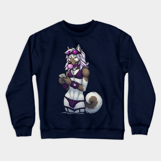 Cyber Punk Kamilla Crewneck Sweatshirt by sangiewolf